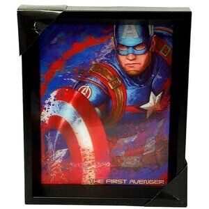 Pyramid America Marvel CAPTAIN AMERICA 9.25 in x 11.25 in 3D Shadow Box - NWT